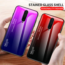 For Xiaomi Redmi K30 Case Fashion Hard Tempered Glass Luxury Gradient Protective Back Cover case For xiaomi redmi k30 5g shell 2024 - buy cheap