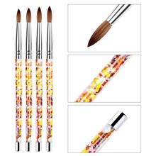 #8#10#12#14 Acrylic Crystal Design UV Builder Painting Nail Art Brush Pen Tool  Crystal Painting Drawing Carving Pen Tool 2024 - buy cheap