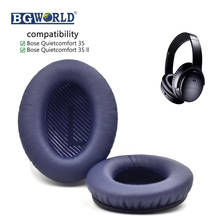 BGWORLD Replacement Soft Protein Leather and Memory Foam Blue Ear Pads for Bose Quiet Comfort 35 (QC35) and (QC35 II) Headphones 2024 - buy cheap