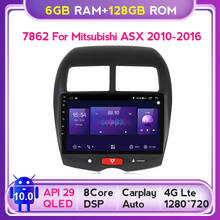 Radio Multimedia con GPS para coche, reproductor de vídeo con Android 10, 6G + 128G, QLED, para Mitsubishi ASX 1 2010 2011 - 2016 C4 Peugeot 4008 2024 - compra barato
