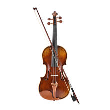 Violín/violín acústico Vintage 4/4, puro hecho a mano, con estuche, arco, colofonia, paño de limpieza y cinturón para principiantes 2024 - compra barato