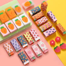 1pcs Cut Fruits and Vegetables Eraser  Mini Cartoon Rubber Erasers for Pencil Kids Gift School Award Supplies E6550 2024 - buy cheap