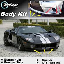 Bumper Lip Deflector Lips For Ford GT Front Spoiler Skirt For TopGear Fans Car View Tuning / Body Kit / Strip 2024 - buy cheap