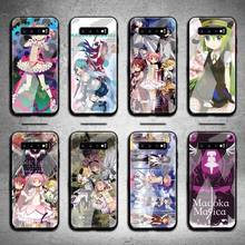 Capa de celular magica madoka de vidro temperado para samsung s20 plus s7 s8 s9 s10 plus note 8 9 10 plus 2024 - compre barato