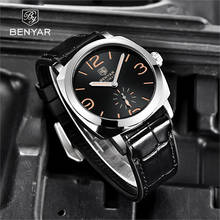 Benyar-Reloj de acero inoxidable para hombre, accesorio masculino de pulsera resistente al agua con mecanismo automático y calendario, complemento mecánico multifunción de marca de lujo, 2021 2024 - compra barato