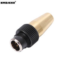 Conector de microfone e áudio macho, alta qualidade, mini xlr, 5p, conector de mini xlr 2024 - compre barato