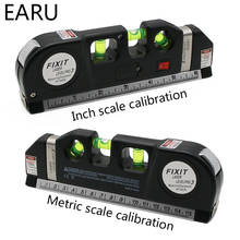 Nível a laser vertical e horizontal, com nível métrico padrão de 8 pés, nivelador preto, em alta de bolha, multiuso 2024 - compre barato