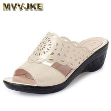 MVVJKE Hot2020 Summer New Fashion Hollow Out Women Sandals Comfort Breathable Women Slippers Wedges Shoes Woman Casual Sandals 2024 - buy cheap