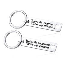Stainless steel long keychain, popular fashion letters, you are the creed of My Christina couple label, a gift for good friends 2024 - buy cheap