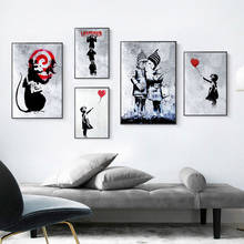 Canvas Painting Graffiti Wall Art Girl Holding Balloons Posters and Prints Wall Pictures for Living Room Decoration Home Decor 2024 - buy cheap