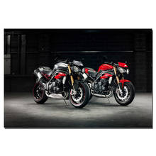 Triumph Speed Triple R Super motocicleta, papel tapiz HD, imagen, impresiones en lienzo, pinturas enmarcadas, Póster Artístico de pared para decoración del hogar 2024 - compra barato