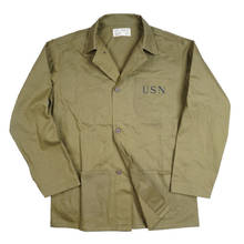 WWII WW2 US Navy USN jacket Trench Coat Retro Cotton Satin Uniforms 2024 - buy cheap