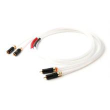Par X402 5N chapados en plata de Cable de Audio RCA Cable RCA de alta fidelidad Interconnect Cable de Audio con Cable de enchufe RCA 2024 - compra barato