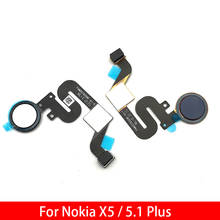 Sensor de huella digital tecla de retorno inicio botón de menú Cable plano flexible para Nokia 5,1 Plus/X5 TA-1109 5,86 2024 - compra barato