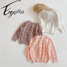 Engepapa 0-3Yrs Spring Summer Baby Girl Princess Thin Cardigan Air-Conditioning Shirt Long-Sleeved Knitted Coat Sweater 2024 - buy cheap