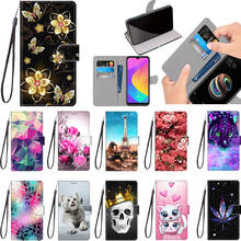 Wallet Case For LG Q6 Case Cover Colorful Painted PU Leather Case for LG Q60 / K50 / K12 Prime Cover Phone Back Protective Funda 2024 - buy cheap