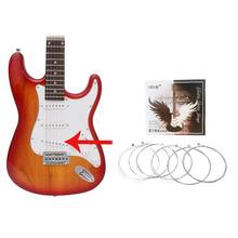 OOTDTY-cuerdas de guitarra eléctrica E104, 6 piezas, 008-038, núcleo de acero chapado, aleación de níquel enrollada 2024 - compra barato