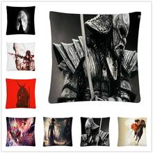 Japanese Samurai pattern Soft Short Plush Cushion Cover Pillow Case for Home Sofa Car Decor Pillowcase 45X45cm 2024 - buy cheap