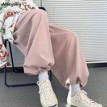 Casual Pants Women Pure Color Feminine Ulzzang All-match Cozy Korean Style Streetwear Mujer De Moda Hipster Preppy Students Kpop 2024 - buy cheap