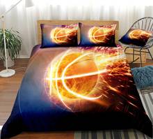 Fire Basketball Bedding Set Sports Bed Linen Basketball Court Duvet Cover Set Sports Bedding Set Boys Teen Home Textile 2024 - buy cheap