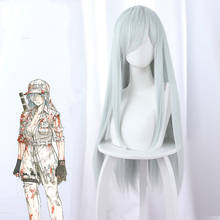 Anime Cells at Work White Blood Cell Cosplay Wig Light Cyan Long Straight Heat Resistant Hair Wigs Leukocyte Kawaii Anime Hair 2024 - buy cheap