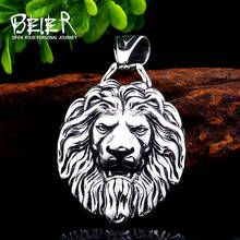 Beier-collar con colgante de cabeza de león para hombre, 316L amuleto de acero inoxidable, nariz, Vikingo, regalo de moda, joyería pagana de animales, LP485 2024 - compra barato