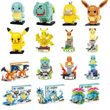 Pokemon Big Building Block Building Blocks Charmander Bulbasaur Pikachu Large Particle Building Blocks Construction Toys Blocks 2024 - buy cheap