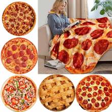 WOSTAR Soft warm flannel tortilla pizza blanket 200Gsm round shape donut airplane travel portable wearable winter throw blanket 2024 - купить недорого