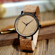 Bobo Bird-reloj de madera con correa de corcho para hombre, cronógrafo ultradelgado, de pulsera 2024 - compra barato