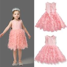 Spring Tulle Fabrics Girls Princess Dress Summer Sleeveless Girls Dress Prom Dress  Princess Birthday Party Tutu Vestidos 2024 - buy cheap