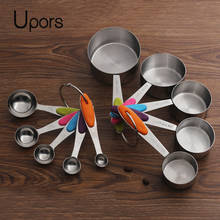 UPORS Stainless Steel Measuring Cups and Spoons Set Stackable Tablespoons Kitchen Measuring Spoon Measuring Cup 2024 - buy cheap