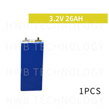 1x 3.2v lifepo4 bateria 26ah, célula de polímero de li recarregável para bateria de 12v 24a, pacote de bateria e-bike, conversor de energia, luz solar hid 2024 - compre barato