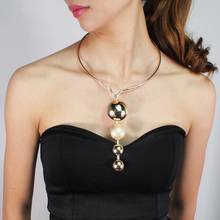 Colar feminino de liga com pingente longo, colar para mulheres com estampa de metal, jóias de festa, novo design, uken 2024 - compre barato
