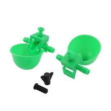 Green Chicken Drinking Cups Quail Waterer Bowls Bird Animal Husbandry Tools Automatic Bird Coop Feeder Drinking Cup 4 Pcs 2024 - buy cheap