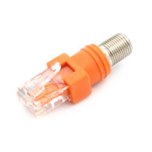 Female Coaxial Barrel Coupler Adapter RJ45 to RF RJ45 Male to F Connector 2024 - buy cheap