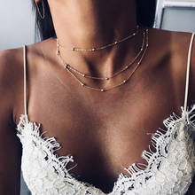 Simple Fashion 3-layers Gold Choker Necklace For Women Geometric Female Chain Necklaces Ladies Multilayer Party Jewelry Gifts 2024 - buy cheap