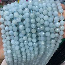 Natural blue aquamarine Beads For Jewelry Making Beads Bracelets For Women 15'' Needlework Spacer DIY Beads Trinket 2024 - buy cheap