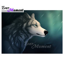 Ever Moment Diamond Painting Wolf Green 5D DIY Full Square Drill Mosaic Diamond Embroidery Cross Stitch Wall Decoration ASF1875 2024 - buy cheap