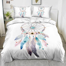 Ropa de cama 3D, edredón nórdico, fundas de ropa de cama, King, Queen, tamaño doble completo, diseño personalizado bohemio, color blanco 2024 - compra barato