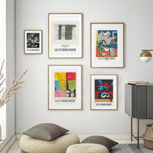 Le corbucker pôster abstrato vintage, tela de pintura em tela, museu, estampa cubinismo, arte de parede, imagem, decoração de casa única, moderna 2024 - compre barato