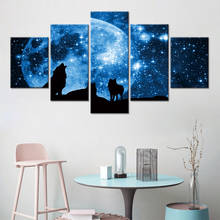 5 Pieces Canvas HD Prints Pictures Living Room Wall Art Framework Animal Wolf Paintings Modular Snow Mountains Poster Home Decor 2024 - buy cheap