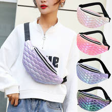 2020 New Fashion Women Fanny Pack Shiny PU Leather Waist Packs Pouch Chest Belt Waist Bum Bag Phone Travel Purse Bags 2024 - buy cheap
