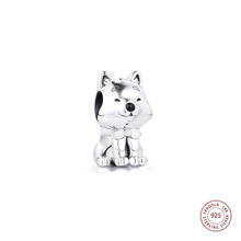 FANDOLA 925 Sterling Silver Japanese Akita Inu Dog Charms Fits Pandora Bracelet Women Beads for Jewelry Making Bijoux 2020 2024 - buy cheap