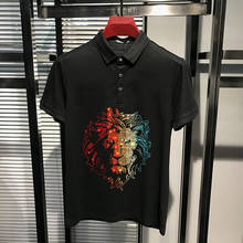 Polo de manga corta para hombre, Base que combina con todo, gran Camisa de lujo, con solapa de diamante, con personalidad, diseño de disfraz deportivo 2024 - compra barato