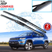 Escova de para-brisa de janela frontal, acessório automotivo para jeep compass, 2017, 2018, 2019, mk2, 2nd gen 2024 - compre barato