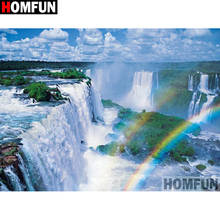 HOMFUN Diy 5d Diamond Painting "Waterfall scenery" Cross Stitch Square Round Diamond Embroidery Handwork Rhinestone Art A27738 2024 - buy cheap