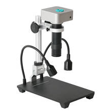 Microscópio de vídeo monóculo com lente de aumento, 36mp, 4k, 1080p, hdmi, usb, tf, 1x-130x, rack de trabalho, reparo, solda de telefone 2024 - compre barato