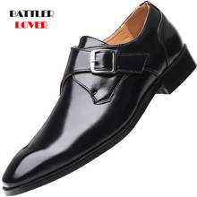 2021 Italian Leather Shoes Men New Fashion Black Wedding Office Shoes Extra size 46 47 48 Formal Business Oxford Shoes for Male 2024 - compra barato