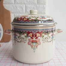 Milk Pot Enamel Pot 9.5L Thick Steamer Stew Pot Pot Rice Barrel Pickle Cylinder Steamer Pans  Kitchen Cookware Ollas De Cocina 2024 - buy cheap