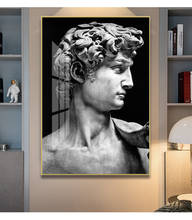 Escultura Moderna de David en blanco y negro, arte de pared, pintura en lienzo, carteles e impresiones, imágenes para decoración del hogar y sala de estar 2024 - compra barato